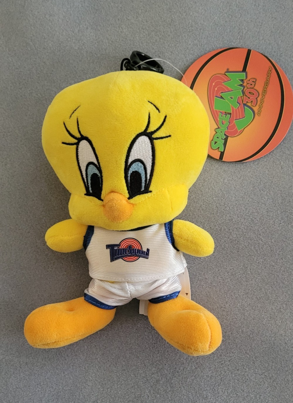 WB/SPACE JAM 30th Anniversary TWEETY Plush Dangler/Hanger Clip--New w/Tags!